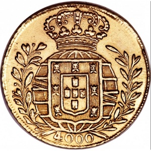 Аверс монеты Бразилия, 4000 реалов, 1818-1822
