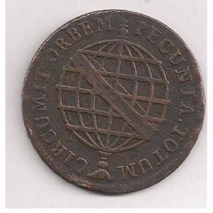 Реверс монеты Бразилия, 20 реалов, 1786-1799