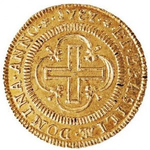 Реверс монеты Бразилия, 1000 реалов, 1787