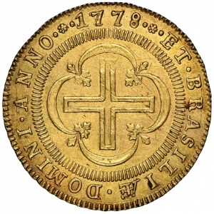 Реверс монеты Бразилия, 2000 реалов, 1778-1783