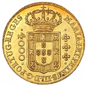 Аверс монеты Бразилия, 4000 реалов, 1778-1786