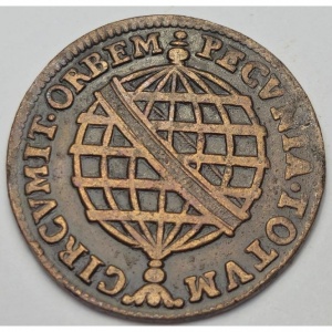 Реверс монеты Бразилия, 10 реалов, 1752-1776