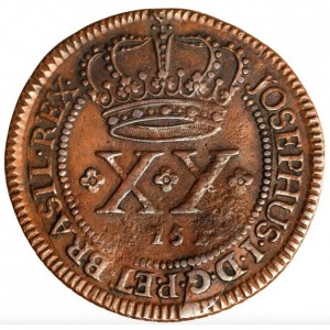 Аверс монеты Бразилия, 20 реалов, 1751-1761