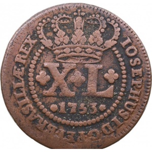 Аверс монеты Бразилия, 40 реалов, 1753-1774