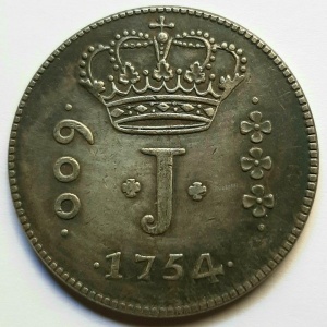 Аверс монеты Бразилия, 600 реалов, 1752-1768