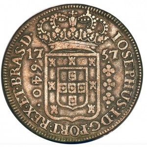 Аверс монеты Бразилия, 640 реалов, 1751-1758