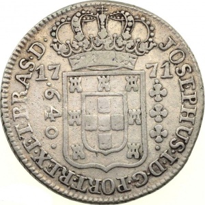 Аверс монеты Бразилия, 640 реалов, 1768-1771