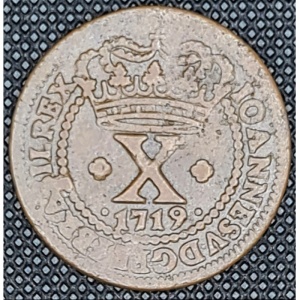 Аверс монеты Бразилия, 10 реалов, 1715-1720