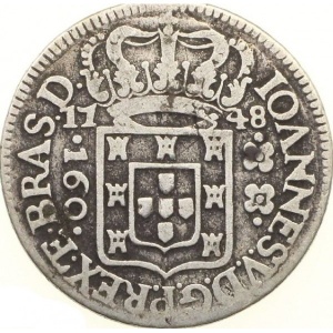 Аверс монеты Бразилия, 160 реалов, 1748-1750
