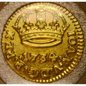 Реверс монеты Бразилия, 400 реалов, 1734