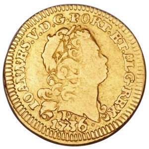 Аверс монеты Бразилия, 800 реалов, 1727-1749