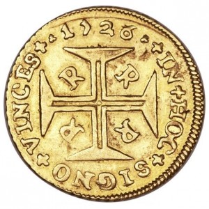 Реверс монеты Бразилия, 1000 реалов, 1708-1726