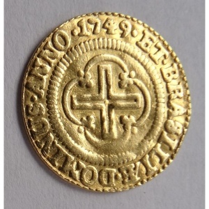 Реверс монеты Бразилия, 1000 реалов, 1749