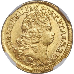 Аверс монеты Бразилия, 1600 реалов, 1727-1733