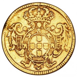 Реверс монеты Бразилия, 1600 реалов, 1727-1730