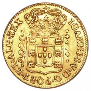 Аверс монеты Бразилия, 2000 реалов, 1723-1726
