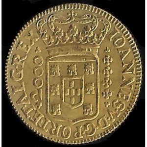 Аверс монеты Бразилия, 2000 реалов, 1749
