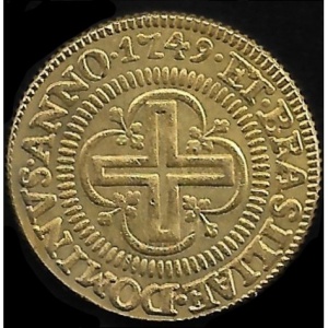Реверс монеты Бразилия, 2000 реалов, 1749