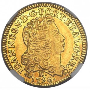 Аверс монеты Бразилия, 3200 реалов, 1727-1750