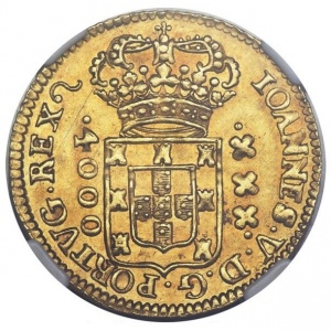 Аверс монеты Бразилия, 4000 реалов, 1749