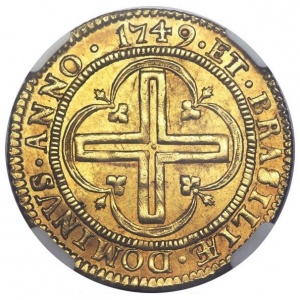 Реверс монеты Бразилия, 4000 реалов, 1749