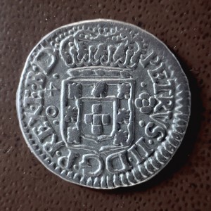 Аверс монеты Бразилия, 40 реалов, 1695
