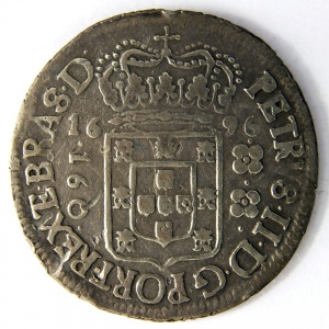 Аверс монеты Бразилия, 160 реалов, 1695-1697
