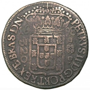 Аверс монеты Бразилия, 320 реалов, 1695-1698