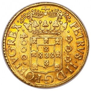 Аверс монеты Бразилия, 4000 реалов, 1696-1698