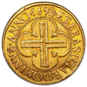 Реверс монеты Бразилия, 4000 реалов, 1696-1698