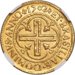 Реверс монеты Бразилия, 4000 реалов, 1702