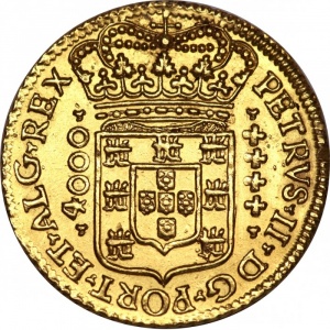 Аверс монеты Бразилия, 4000 реалов, 1703-1707
