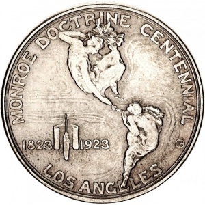 Реверс монеты США, ½ доллара, 1923, 100 лет Доктрине Монро