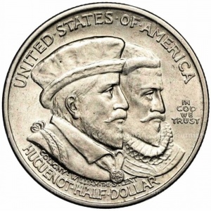 Аверс монеты США, ½ доллара, 1924, 300 лет основания Новой Голландии