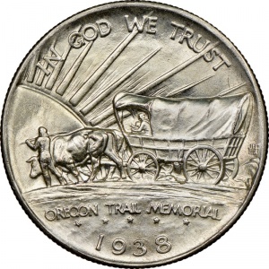 Аверс монеты США, ½ доллара, 1926-1939, Мемориал Орегонская Тропа