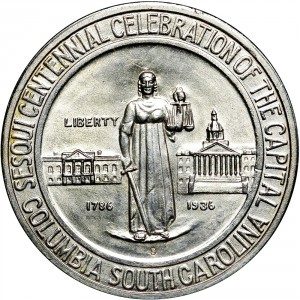 Аверс монеты США, ½ доллара, 1936, 150 лет городу Колумбия
