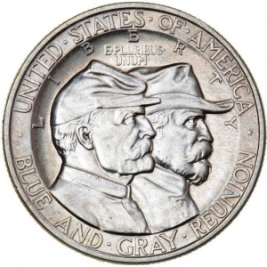 Аверс монеты США, ½ доллара, 1936, 75 лет Битве при Геттисберге
