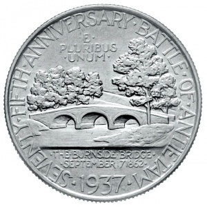 Реверс монеты США, ½ доллара, 1937, 75 лет Сражению при Энтитеме