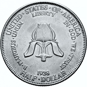 Реверс монеты США, ½ доллара, 1938, 250 лет городу Нью-Рошелл