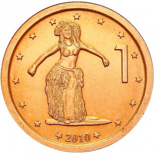 Реверс монеты Острова Кука, 1 цент, 2010