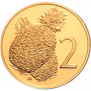 Реверс монеты Острова Кука, 2 цента, 1972-1983