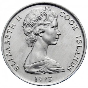 Аверс монеты Острова Кука, 5 центов, 1972-1983