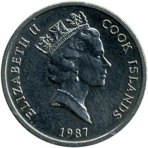 Аверс монеты Острова Кука, 10 центов, 1987-1994