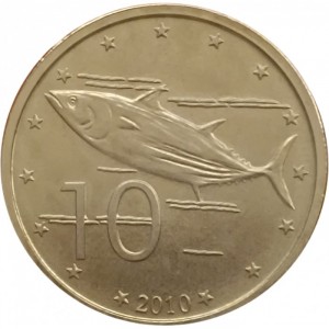 Реверс монеты Острова Кука, 10 центов, 2010