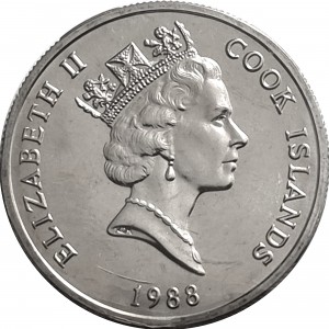 Аверс монеты Острова Кука, 50 центов, 1988-1994