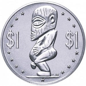 Реверс монеты Острова Кука, 1 доллар, 1972-1983