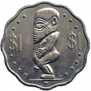 Реверс монеты Острова Кука, 1 доллар, 1987-1994