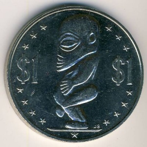 Реверс монеты Острова Кука, 1 доллар, 1992