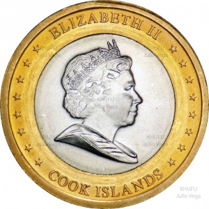 Аверс монеты Острова Кука, 1 доллар, 2010
