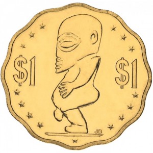 Реверс монеты Острова Кука, 1 доллар, 2015